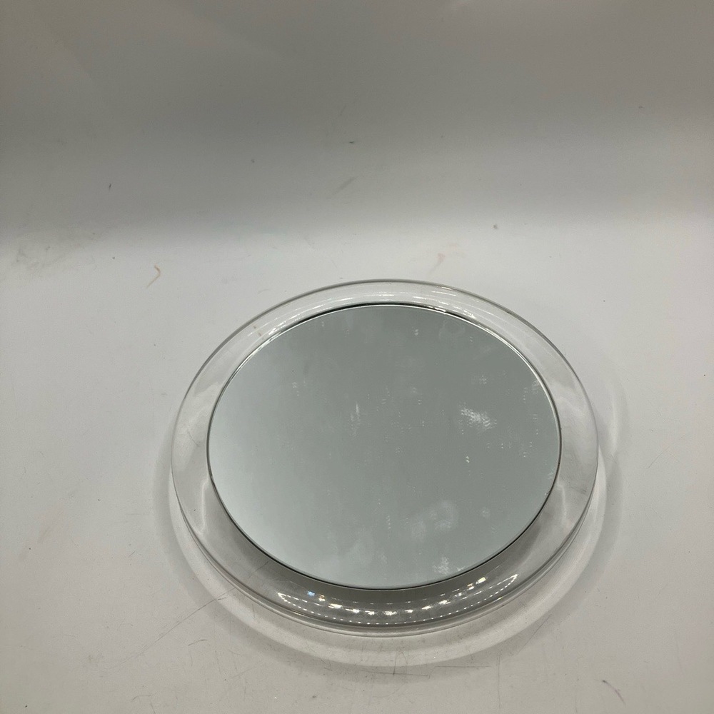 Unbranded Mirror Medium Clear Round FreeStanding Clear Frame Modern Minimalist